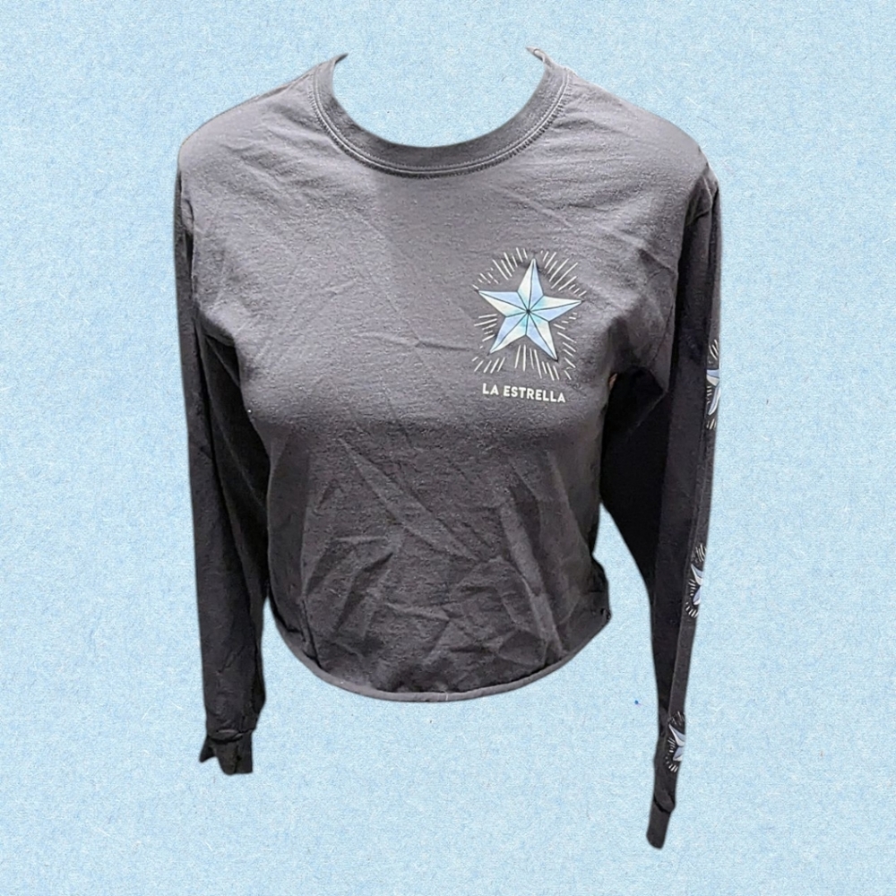 Women's Long Sleeve Loteria Crop Top